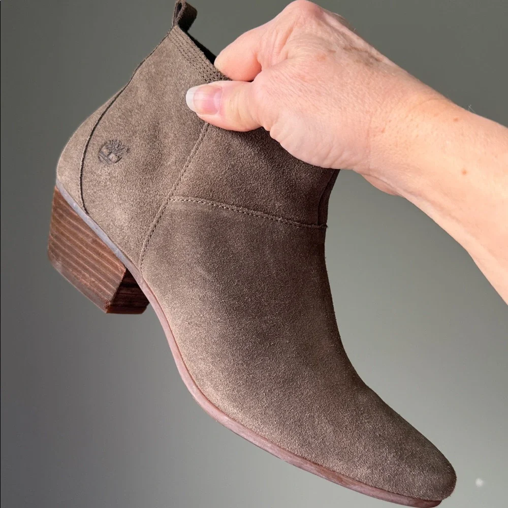 Timberland khaki suede ankle boots Ortholite Insole Side Zipper